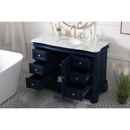Elegant Bathroom Vanity - Blue, L 48" (VF52048BL)