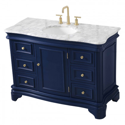 Elegant Bathroom Vanity - Blue, L 48" (VF52048BL)