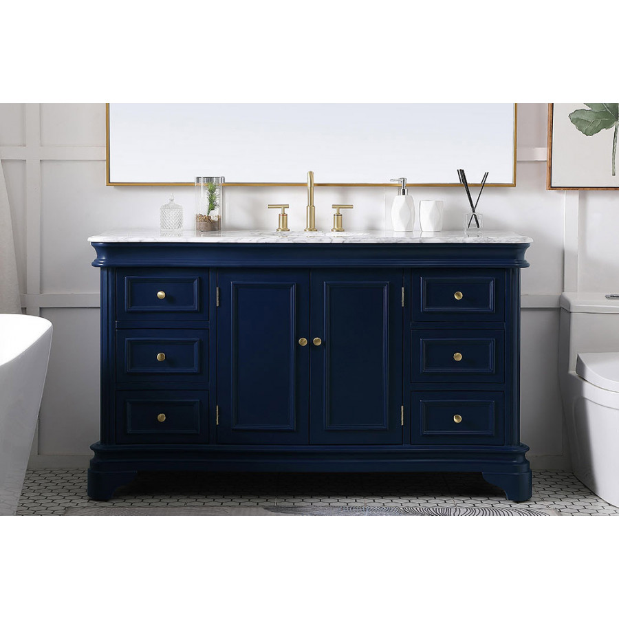 Elegant Single Bathroom Vanity - Blue (VF52060BL)