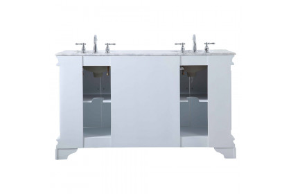 Elegant™ VF52060DWH Double Bathroom Vanity - White