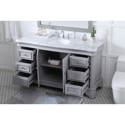 Elegant Single Bathroom Vanity - Gray (VF52060GR)