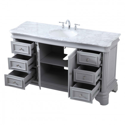 Elegant Single Bathroom Vanity - Gray (VF52060GR)