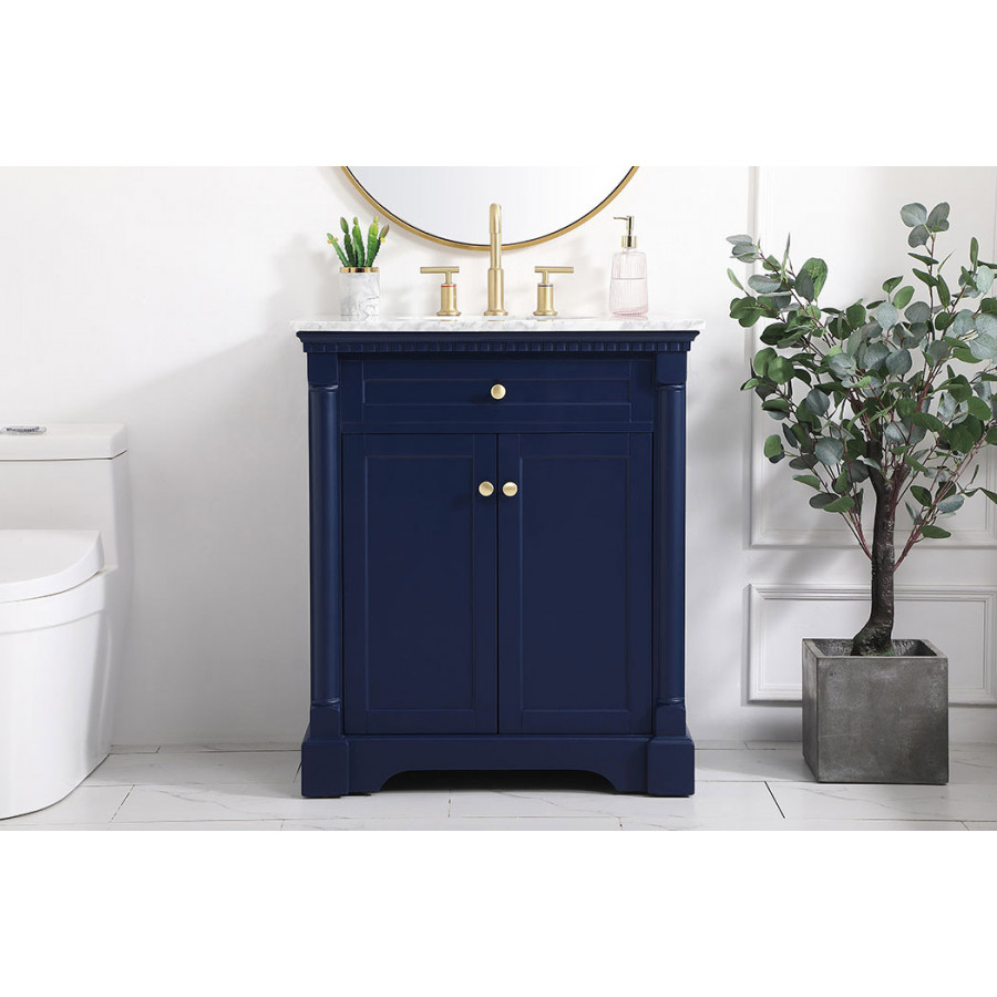Elegant Bathroom Vanity - Blue, L 30" (VF53030BL)