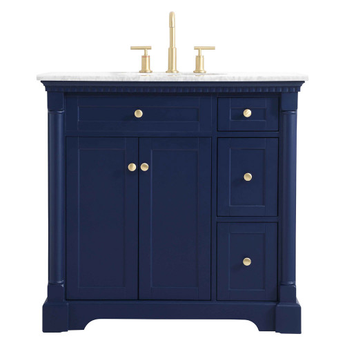 Elegant Bathroom Vanity - Blue, L 36" (VF53036BL)