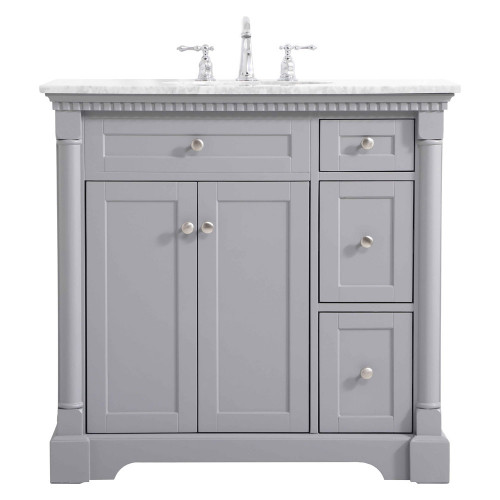 Elegant Bathroom Vanity - Gray, L 36" (VF53036GR)