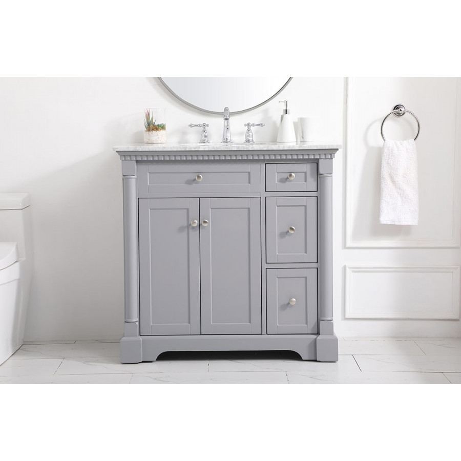 Elegant Bathroom Vanity - Gray, L 36" (VF53036GR)