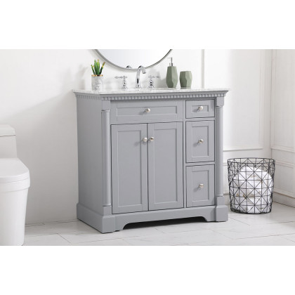 Elegant Bathroom Vanity - Gray, L 36" (VF53036GR)