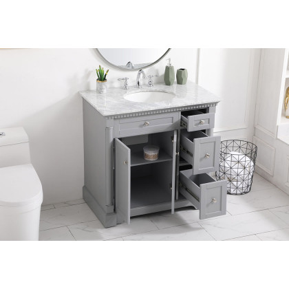 Elegant Bathroom Vanity - Gray, L 36" (VF53036GR)
