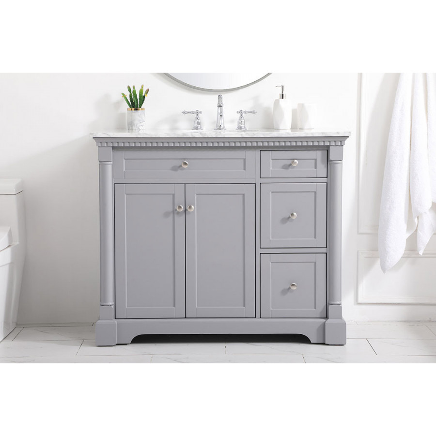 Elegant Bathroom Vanity - Gray, L 42" (VF53042GR)
