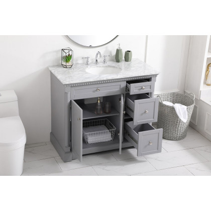 Elegant Bathroom Vanity - Gray, L 42" (VF53042GR)