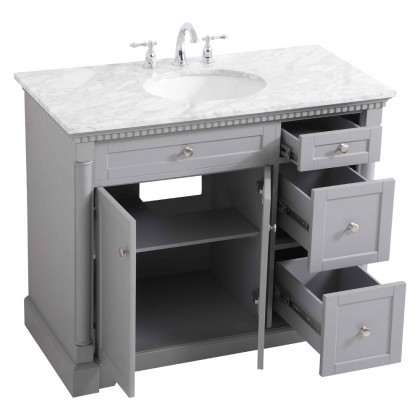 Elegant Bathroom Vanity - Gray, L 42" (VF53042GR)