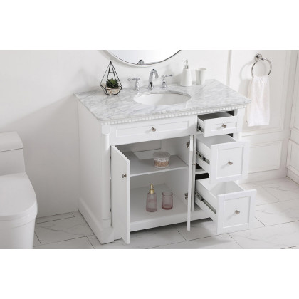 Elegant Bathroom Vanity - White, L 42" (VF53042WH)