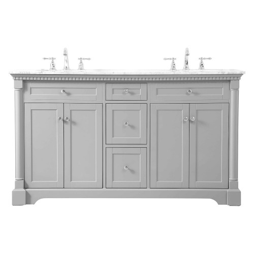 Elegant Bathroom Vanity - Gray, L 60" (VF53060DGR)