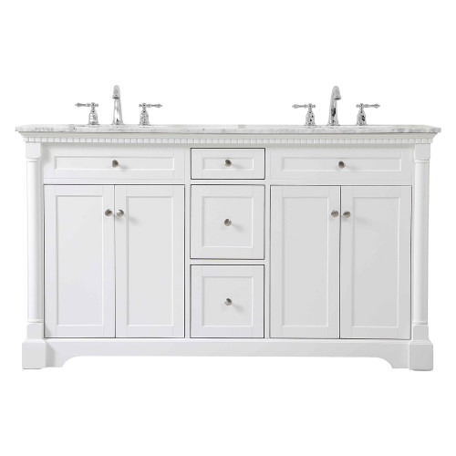 Elegant Bathroom Vanity - White, L 60" (VF53060DWH)