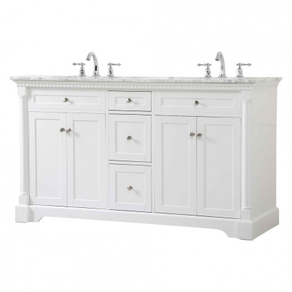 Elegant Bathroom Vanity - White, L 60" (VF53060DWH)