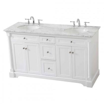 Elegant Bathroom Vanity - White, L 60" (VF53060DWH)