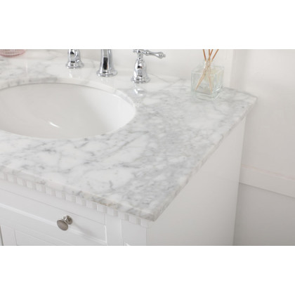 Elegant Bathroom Vanity - White, L 72" (VF53072DWH)