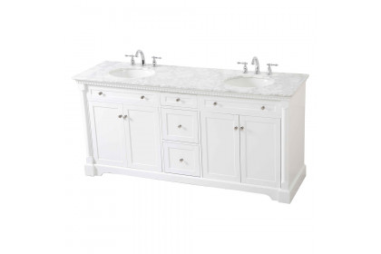 Elegant™ VF53072DWH Bathroom Vanity - White, L 72"