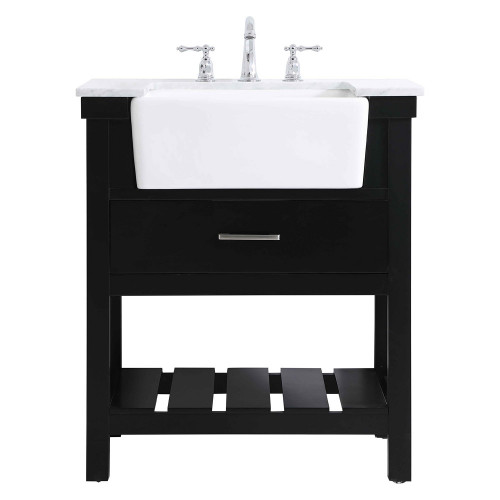 Elegant Bathroom Vanity - Black (VF60130BK)