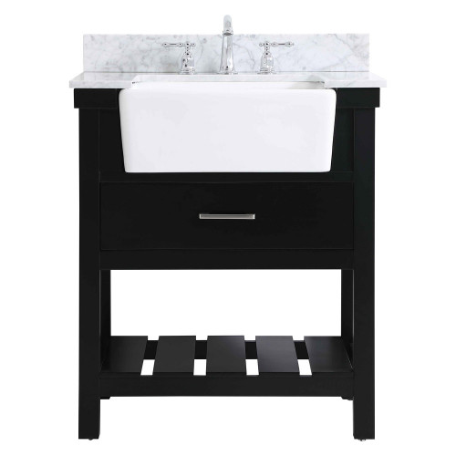 Elegant Bathroom Vanity - Black (VF60130BK-BS)