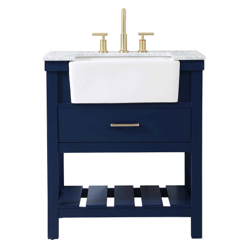 Elegant Bathroom Vanity - Blue (VF60130BL)
