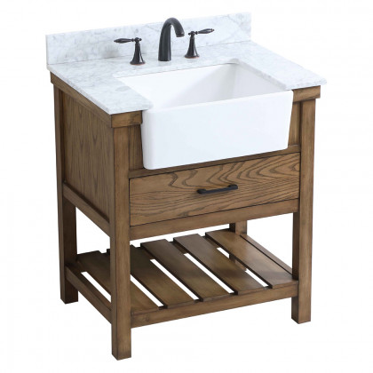 Elegant Bathroom Vanity - Driftwood (VF60130DW-BS)