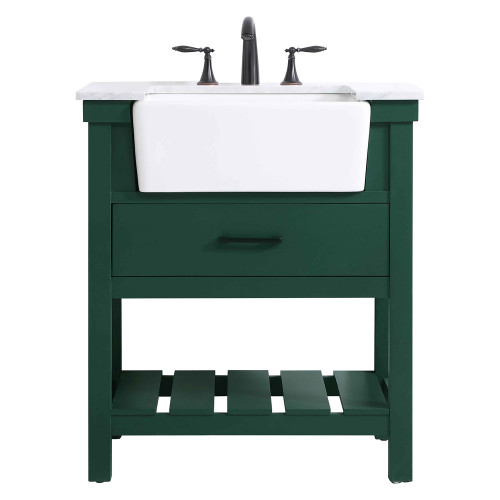 Elegant Bathroom Vanity - Green (VF60130GN)