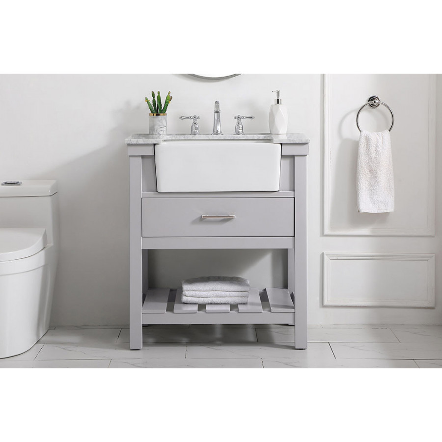 Elegant Bathroom Vanity - Gray (VF60130GR)