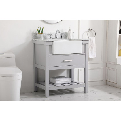 Elegant Bathroom Vanity - Gray (VF60130GR-BS)