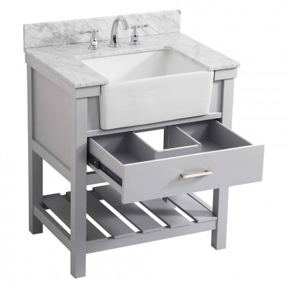 Elegant Bathroom Vanity - Gray (VF60130GR-BS)