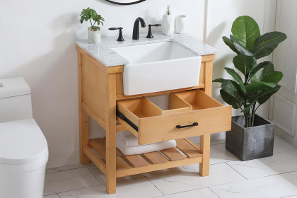 Elegant™ VF60130NW Bathroom Vanity - Natural Wood