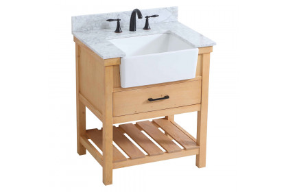 Elegant™ VF60130NW-BS Bathroom Vanity - Natural Wood