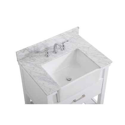 Elegant Bathroom Vanity - White (VF60130WH-BS)