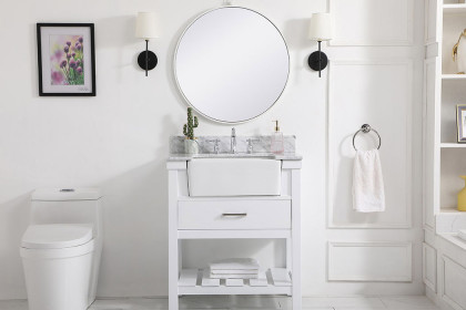 Elegant™ VF60130WH-BS Bathroom Vanity - White