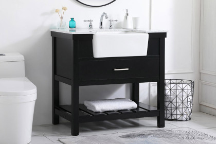 Elegant™ VF60136BK Bathroom Vanity - Black