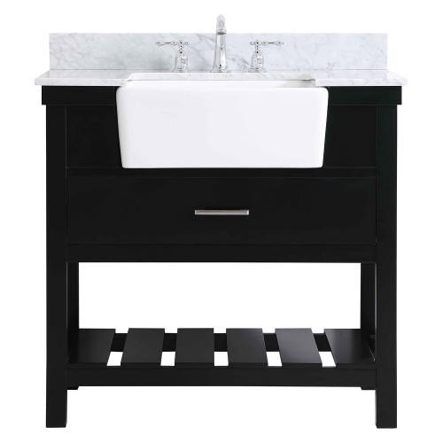 Elegant Bathroom Vanity - Black (VF60136BK-BS)