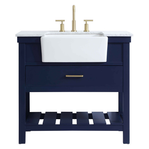 Elegant Bathroom Vanity - Blue (VF60136BL)