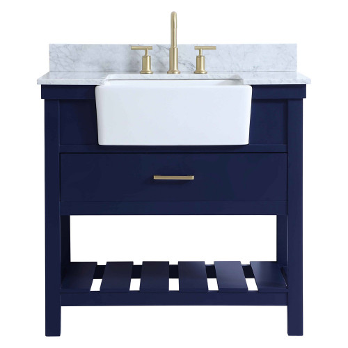 Elegant Bathroom Vanity - Blue (VF60136BL-BS)