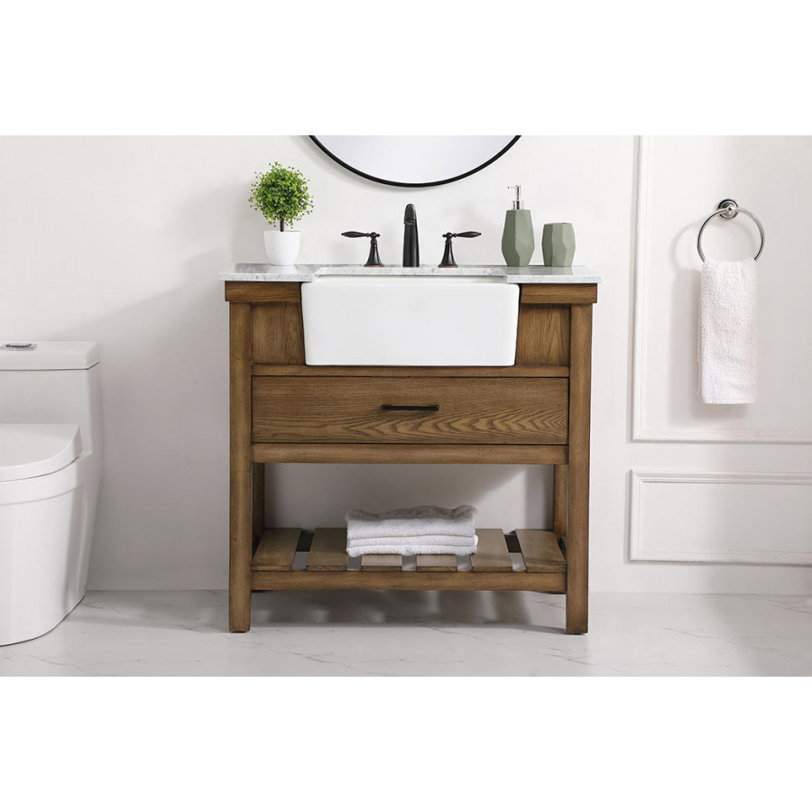 Elegant Bathroom Vanity - Driftwood (VF60136DW)