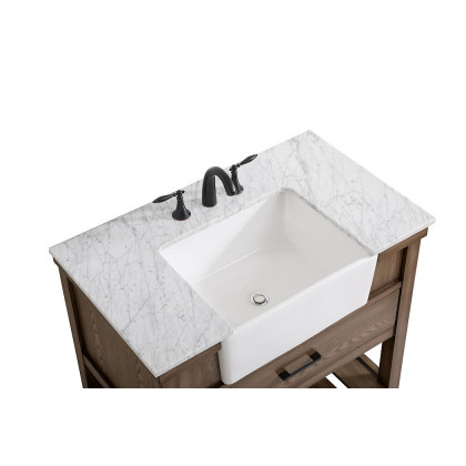 Elegant Bathroom Vanity - Driftwood (VF60136DW)