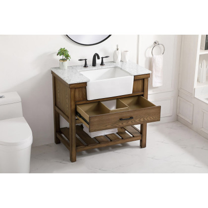 Elegant Bathroom Vanity - Driftwood (VF60136DW)