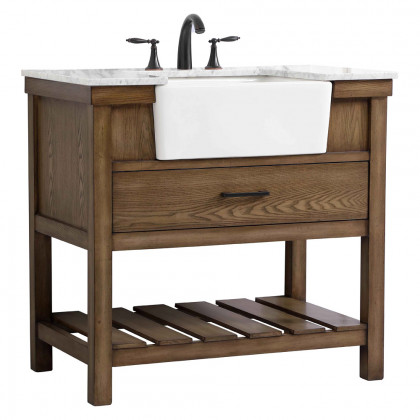 Elegant Bathroom Vanity - Driftwood (VF60136DW)