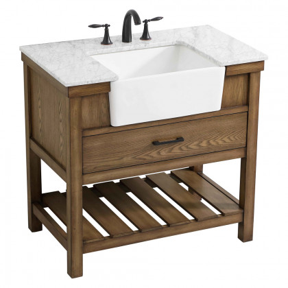 Elegant Bathroom Vanity - Driftwood (VF60136DW)