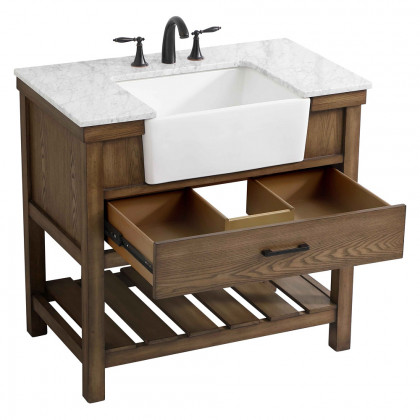 Elegant Bathroom Vanity - Driftwood (VF60136DW)