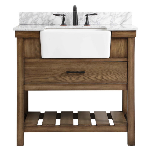 Elegant Bathroom Vanity - Driftwood (VF60136DW-BS)