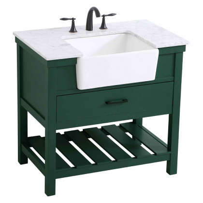 Elegant Bathroom Vanity - Green (VF60136GN)