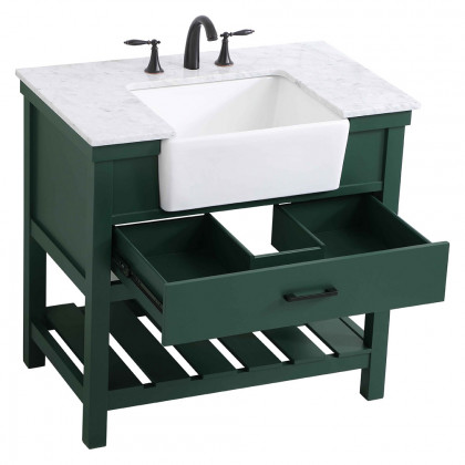 Elegant Bathroom Vanity - Green (VF60136GN)