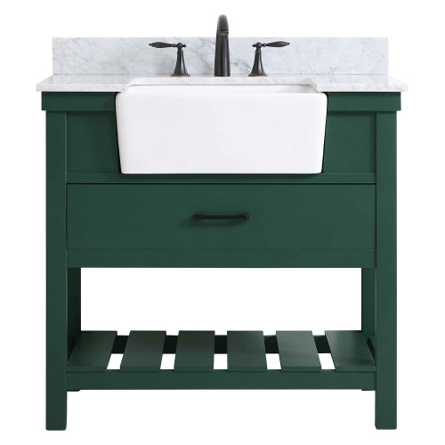 Elegant Bathroom Vanity - Green (VF60136GN-BS)