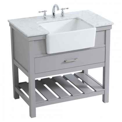 Elegant Bathroom Vanity - Gray (VF60136GR)