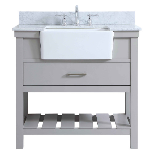 Elegant Bathroom Vanity - Gray (VF60136GR-BS)